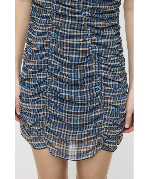 MOUSSY(マウジー)の「ASYMMETRY GATHER ミニドレス(ワンピース・レディース・ブルー系その他/ブラウン系その他/ブラック・2/1)」の10枚目の写真