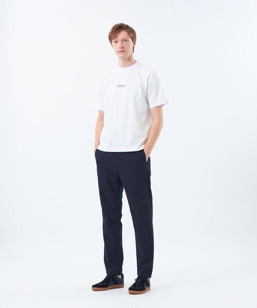 MACKINTOSH PHILOSOPHY(マッキントッシュ フィロソフィー)の「【WEB&一部店舗限定】クルーネックロゴTシャツ 度詰め天竺(Tシャツ/カットソー・メンズ・ブラック/ホワイト/ダークネイビー・38/40)」の4枚目の写真