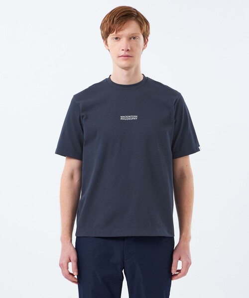 MACKINTOSH PHILOSOPHY(マッキントッシュ フィロソフィー)の「【WEB&一部店舗限定】クルーネックロゴTシャツ 度詰め天竺(Tシャツ/カットソー・メンズ・ブラック/ホワイト/ダークネイビー・38/40)」の7枚目の写真
