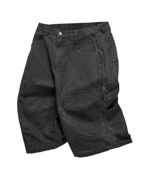 THEN OUR(デンアワー)の「ウォッシュドカーペンターバミューダパンツ(ブラック)(その他パンツ・メンズ・その他・MEDIUM/LARGE/X-LARGE)」の2枚目の写真