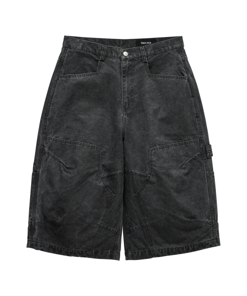 THEN OUR(デンアワー)の「ウォッシュドカーペンターバミューダパンツ(ブラック)(その他パンツ・メンズ・その他・MEDIUM/LARGE/X-LARGE)」の3枚目の写真