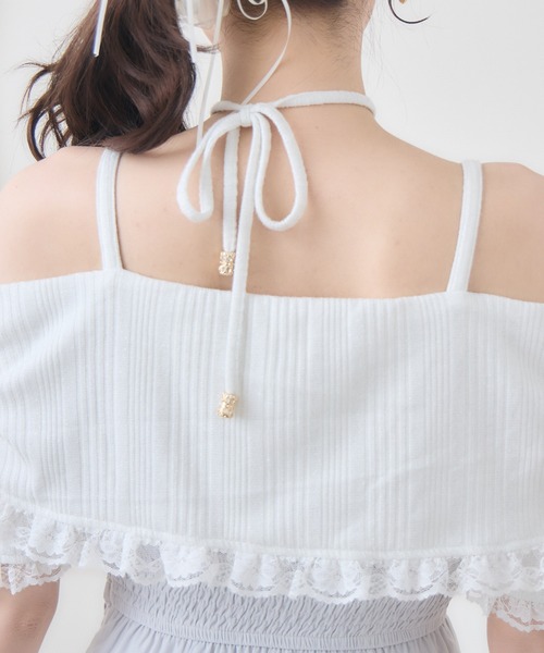 couture BY ROJITA（クチュールバイロジータ）の「オフショルドッキングティアードワンピース（ワンピース・レディース・ブラック/ホワイト/ピンク・FREE）」の19枚目の写真