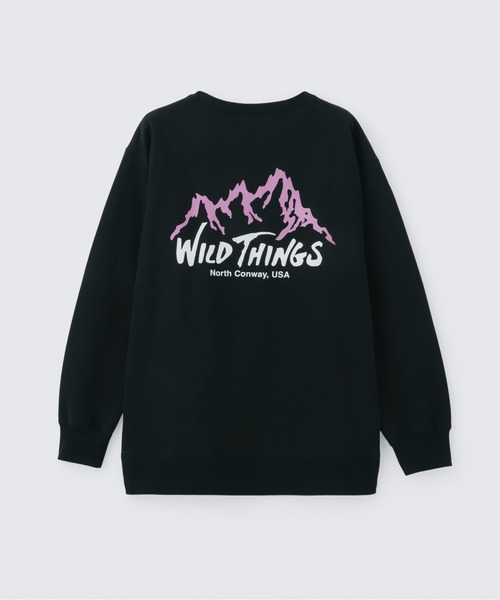 WILD THINGS（ワイルドシングス）の「ワイルドマウンテン スウェットクルー｜WILD MOUNTAIN SWEAT CREW（スウェット・メンズ・グレー/ブラック/ネイビー/ダークブラウン/カーキ・S/XL/L/M）」の2枚目の写真