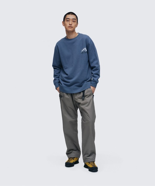 WILD THINGS（ワイルドシングス）の「ワイルドマウンテン スウェットクルー｜WILD MOUNTAIN SWEAT CREW（スウェット・メンズ・グレー/ブラック/ネイビー/ダークブラウン/カーキ・S/XL/L/M）」の7枚目の写真