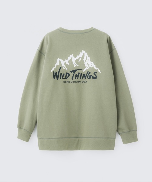 WILD THINGS（ワイルドシングス）の「ワイルドマウンテン スウェットクルー｜WILD MOUNTAIN SWEAT CREW（スウェット・メンズ・グレー/ブラック/ネイビー/ダークブラウン/カーキ・S/XL/L/M）」の11枚目の写真