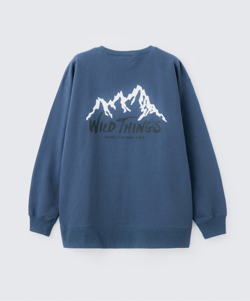 WILD THINGS（ワイルドシングス）の「ワイルドマウンテン スウェットクルー｜WILD MOUNTAIN SWEAT CREW（スウェット・メンズ・グレー/ブラック/ネイビー/ダークブラウン/カーキ・S/XL/L/M）」の10枚目の写真