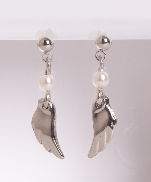 Peony(ピオニー)の「【Peony/ピオニー】パール&ドロップ羽ピアス(ピアス(両耳用)・レディース・ゴールド/シルバー・FREE)」の7枚目の写真