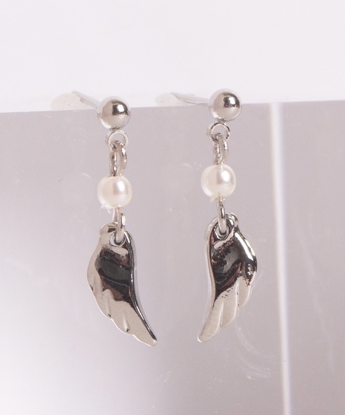 Peony(ピオニー)の「【Peony/ピオニー】パール&ドロップ羽ピアス(ピアス(両耳用)・レディース・ゴールド/シルバー・FREE)」の10枚目の写真
