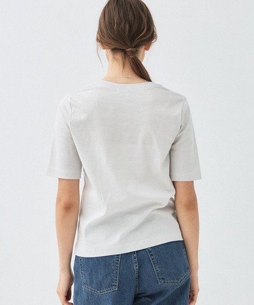 PUBLIC TOKYO（パブリックトウキョウ）の「コットンスムースTEE（Tシャツ/カットソー・レディース・ブラウン/ブラック/アイボリー・FREE）」の12枚目の写真