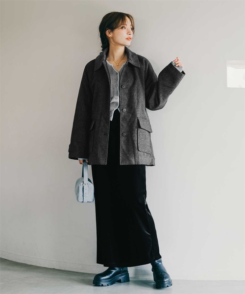 titivate(ティティベイト)の「キーネックリブニットカーディガン(カーディガン/ボレロ・レディース・ピンク/グレー/ブラック/ブラウン・S/L/M)」の21枚目の写真