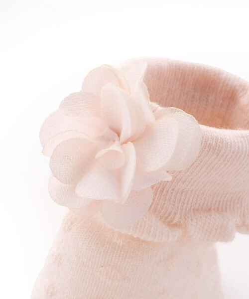 SLAP SLIP BABY(スラップスリップベビー)の「立体花モチーフソックスベビー(9~12cm)(ベビーシューズ/ベビーソックス・キッズ・ホワイト/ピンク・FREE)」の8枚目の写真