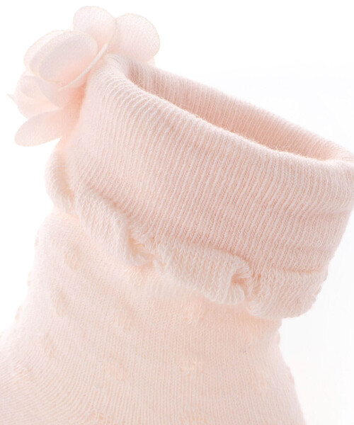 SLAP SLIP BABY(スラップスリップベビー)の「立体花モチーフソックスベビー(9~12cm)(ベビーシューズ/ベビーソックス・キッズ・ホワイト/ピンク・FREE)」の9枚目の写真