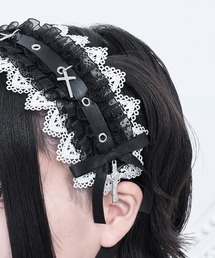 ヘッドドレス」に該当するブラック/黒色系のファッション通販 - ZOZOTOWN