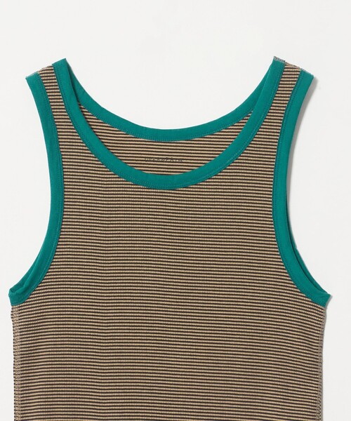 6(ロク)の「【別注】<OVERNEATH for 6>RIB TANK092/タンクトップ(タンクトップ・レディース・ケリーグリーン/ワイン・M)」の6枚目の写真