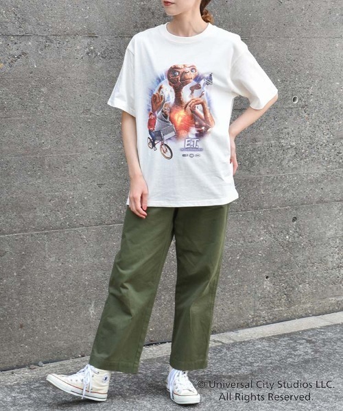 Bleu Bleuet(ブルーブルーエ)の「ET ムービーTシャツ(Tシャツ/カットソー・レディース・ネイビー/ホワイト・L/M)」の10枚目の写真