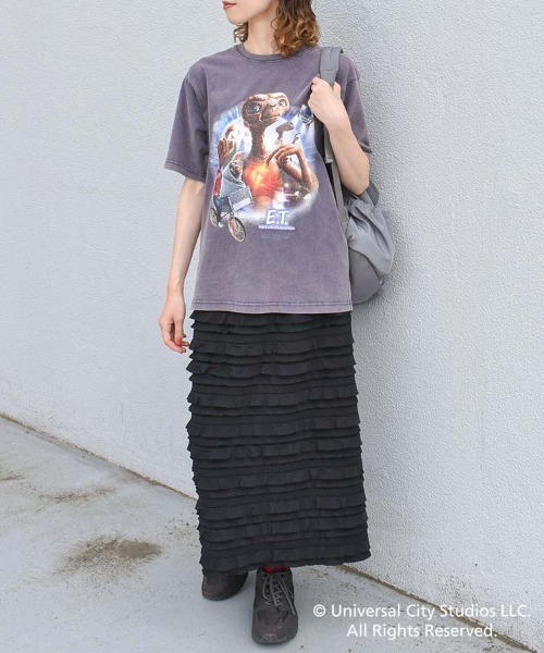 Bleu Bleuet(ブルーブルーエ)の「ET ムービーTシャツ(Tシャツ/カットソー・レディース・ネイビー/ホワイト・L/M)」の18枚目の写真
