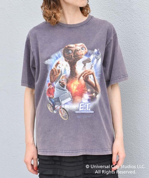 Bleu Bleuet(ブルーブルーエ)の「ET ムービーTシャツ(Tシャツ/カットソー・レディース・ネイビー/ホワイト・L/M)」の14枚目の写真