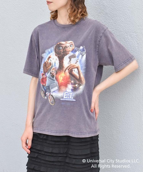 Bleu Bleuet(ブルーブルーエ)の「ET ムービーTシャツ(Tシャツ/カットソー・レディース・ネイビー/ホワイト・L/M)」の15枚目の写真