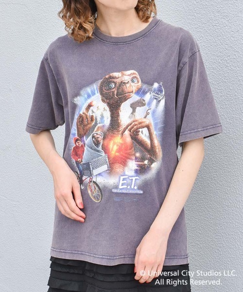 Bleu Bleuet(ブルーブルーエ)の「ET ムービーTシャツ(Tシャツ/カットソー・レディース・ネイビー/ホワイト・L/M)」の12枚目の写真