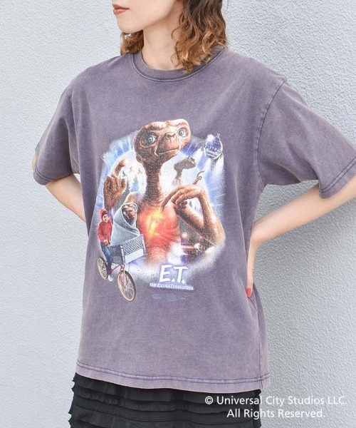 Bleu Bleuet(ブルーブルーエ)の「ET ムービーTシャツ(Tシャツ/カットソー・レディース・ネイビー/ホワイト・L/M)」の16枚目の写真