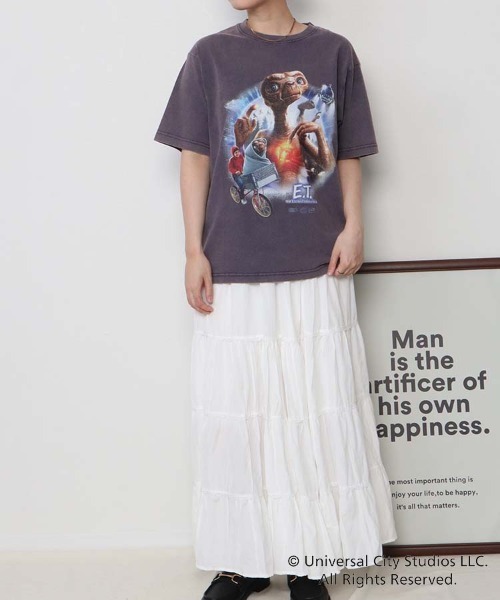 Bleu Bleuet(ブルーブルーエ)の「ET ムービーTシャツ(Tシャツ/カットソー・レディース・ネイビー/ホワイト・L/M)」の21枚目の写真