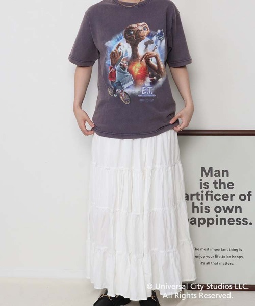 Bleu Bleuet(ブルーブルーエ)の「ET ムービーTシャツ(Tシャツ/カットソー・レディース・ネイビー/ホワイト・L/M)」の22枚目の写真
