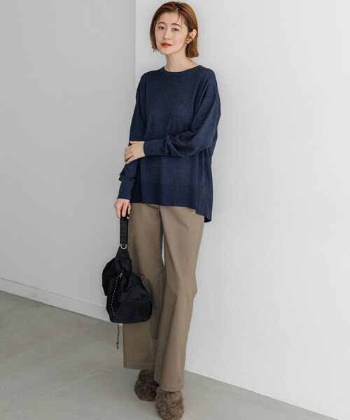 23区(ニジュウサンク)の「オータムシャイニー リラクシー ニット(ニット/セーター・レディース・ベージュ系/ブラック系/ネイビー系/ピンク系/ライトグレー系・38)」の18枚目の写真
