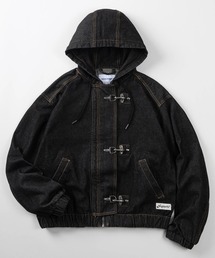 SEQUENZ（シークエンズ）の「【72】【SEQUENZ/シークエンズ】ファイヤーマン バックル デニム フードジャケット/デニムジャケット/デニムブルゾン/ヴィンテージライク/ユニセックス【セットアップ対応】（デニムジャケット）」