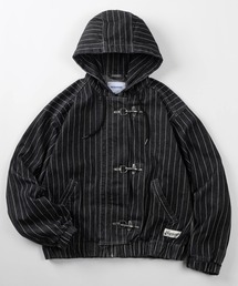 SEQUENZ（シークエンズ）の「【72】【SEQUENZ/シークエンズ】ファイヤーマン バックル デニム フードジャケット/デニムジャケット/デニムブルゾン/ヴィンテージライク/ユニセックス【セットアップ対応】（デニムジャケット）」