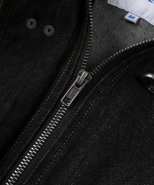 SEQUENZ(シークエンズ)の「【72】【SEQUENZ/シークエンズ】ファイヤーマン バックル デニム フードジャケット/デニムジャケット/デニムブルゾン/ヴィンテージライク/ユニセックス【セットアップ対応】(デニムジャケット・メンズ・ブラック系/ブルー/ブラック系1/ブラック・S/M/L)」の10枚目の写真