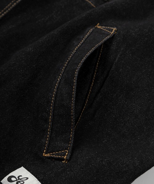 SEQUENZ(シークエンズ)の「【72】【SEQUENZ/シークエンズ】ファイヤーマン バックル デニム フードジャケット/デニムジャケット/デニムブルゾン/ヴィンテージライク/ユニセックス【セットアップ対応】(デニムジャケット・メンズ・ブラック系/ブルー/ブラック系1/ブラック・S/M/L)」の12枚目の写真