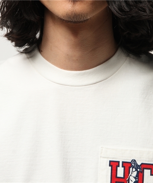 HYSTERIC GLAMOUR（ヒステリックグラマー）の「HG COLLEGE pt ポケ付T-SH（Tシャツ/カットソー・メンズ・ホワイト/ネイビー/ブラウン・LARGE/X-LARGE/MEDIUM/SMALL）」の18枚目の写真
