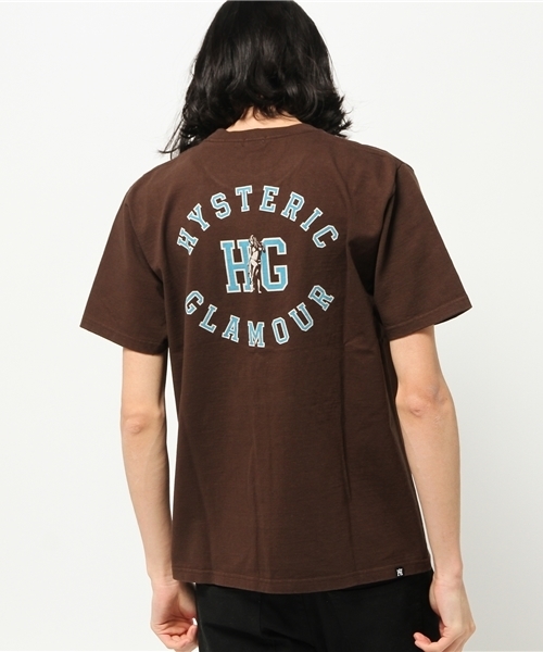 HYSTERIC GLAMOUR（ヒステリックグラマー）の「HG COLLEGE pt ポケ付T-SH（Tシャツ/カットソー・メンズ・ホワイト/ネイビー/ブラウン・LARGE/X-LARGE/MEDIUM/SMALL）」の15枚目の写真