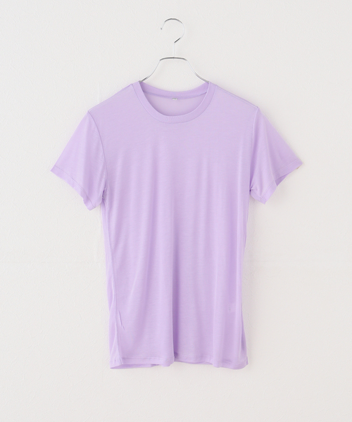 BASERANGE(ベースレンジ)の「Baserange ベースレンジ TEESHIRTS TTTSLY-AW26(Tシャツ/カットソー・レディース・パープル・FREE)」の2枚目の写真