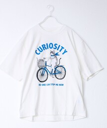 FREDY MAC（フレディーマック）の「【FREDYMAC/フレディマック】度詰め天竺CAT&DOGチャリTEE（Tシャツ/カットソー）」