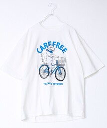 FREDY MAC（フレディーマック）の「【FREDYMAC/フレディマック】度詰め天竺CAT&DOGチャリTEE（Tシャツ/カットソー）」