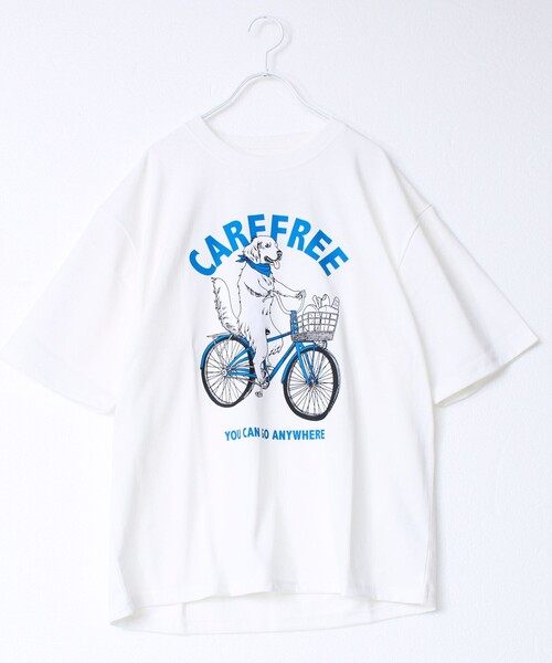 FREDY MAC（フレディーマック）の「【FREDYMAC/フレディマック】度詰め天竺CAT&DOGチャリTEE（Tシャツ/カットソー・メンズ・ホワイト系その他2/ホワイト系その他3/ブラック系その他2/グレー系その他/ブラック系その他3/ブラック系その他・M/L）」の2枚目の写真