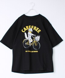 FREDY MAC（フレディーマック）の「【FREDYMAC/フレディマック】度詰め天竺CAT&DOGチャリTEE（Tシャツ/カットソー）」
