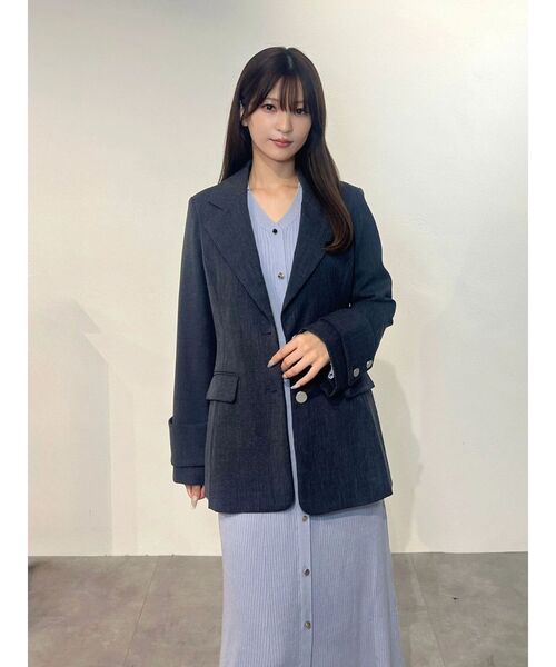 MERCURYDUO(マーキュリーデュオ)の「フィットアンドフレアジャケット(テーラードジャケット・レディース・ブラウン/チャコールグレー/ベージュ・SMALL/MEDIUM)」の11枚目の写真