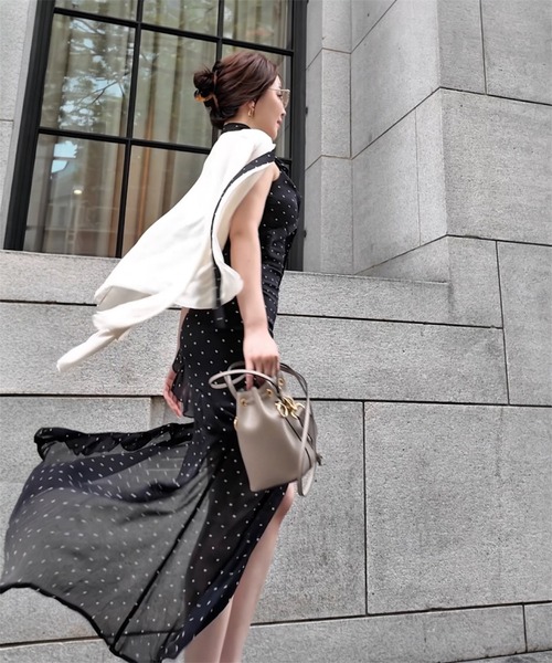 THEODORIC.dy（セオドリックディ）の「ドットシアーキャミワンピース（ワンピース・レディース・ブラック・MEDIUM/SMALL/LARGE）」の8枚目の写真