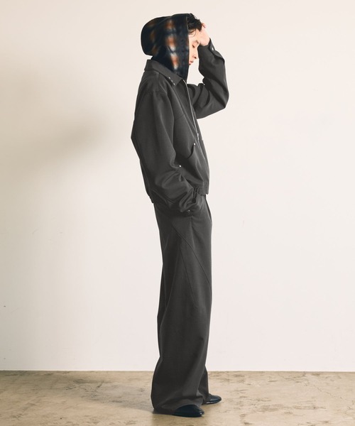 HARE(ハレ)の「【SET UP対応】スタッズコンパクトZIPブルゾン(HARE)(ブルゾン・メンズ・ブラック/グレー・MEDIUM/SMALL)」の15枚目の写真