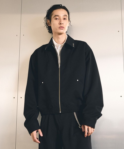 HARE(ハレ)の「【SET UP対応】スタッズコンパクトZIPブルゾン(HARE)(ブルゾン・メンズ・ブラック/グレー・MEDIUM/SMALL)」の17枚目の写真