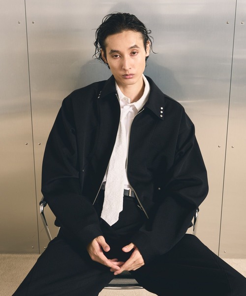 HARE(ハレ)の「【SET UP対応】スタッズコンパクトZIPブルゾン(HARE)(ブルゾン・メンズ・ブラック/グレー・MEDIUM/SMALL)」の20枚目の写真