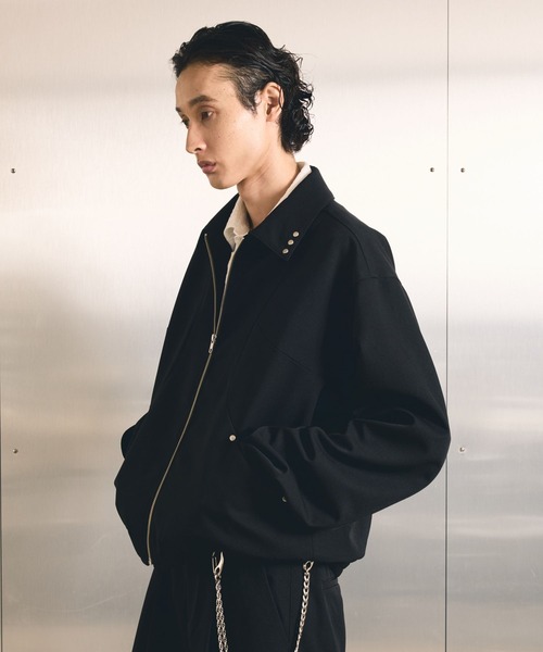 HARE(ハレ)の「【SET UP対応】スタッズコンパクトZIPブルゾン(HARE)(ブルゾン・メンズ・ブラック/グレー・MEDIUM/SMALL)」の21枚目の写真