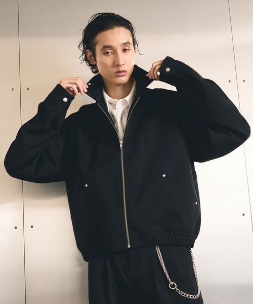 HARE(ハレ)の「【SET UP対応】スタッズコンパクトZIPブルゾン(HARE)(ブルゾン・メンズ・ブラック/グレー・MEDIUM/SMALL)」の22枚目の写真