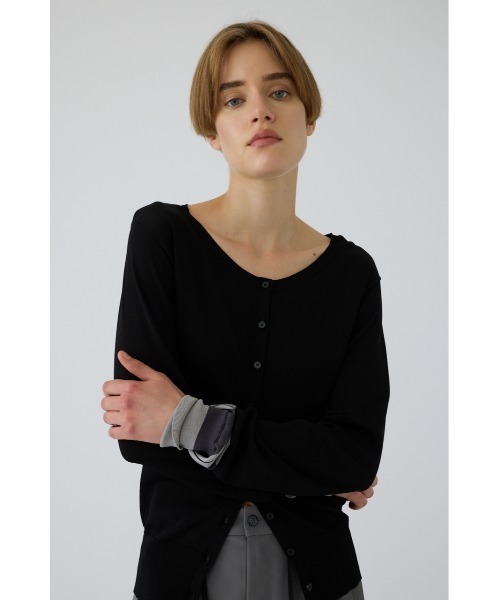 RIM.ARK(リムアーク)の「Multicolor cuff slim CD(マルチカラー カフ スリム カーディガン)(カーディガン/ボレロ・レディース・ブラウン/ブラック/アイボリー・FREE)」の13枚目の写真