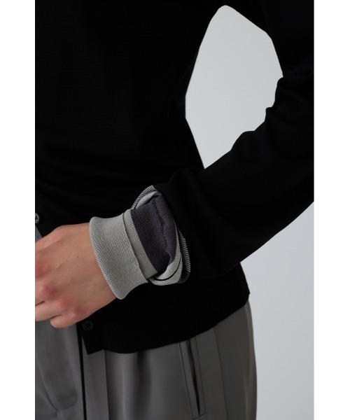 RIM.ARK(リムアーク)の「Multicolor cuff slim CD(マルチカラー カフ スリム カーディガン)(カーディガン/ボレロ・レディース・ブラウン/ブラック/アイボリー・FREE)」の20枚目の写真
