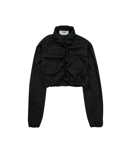 MSGM(エムエスジーエム)の「シャーリングエッジ コットンポプリンシャツ(シャツ/ブラウス・レディース・ブラック/ピンク・42/40)」の2枚目の写真