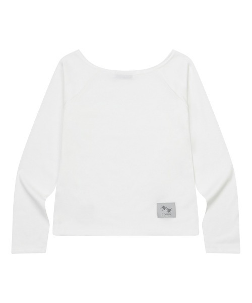 COIRIS（コイリス）の「◇COIRIS◇ブランド直輸入正規品/リブ オフショルダー ラグラン長袖Tシャツ Rib Off-Shoulder Raglan Long Sleeve Tee（Tシャツ/カットソー・レディース・ホワイト/グレー/ブラック・FREE）」の22枚目の写真