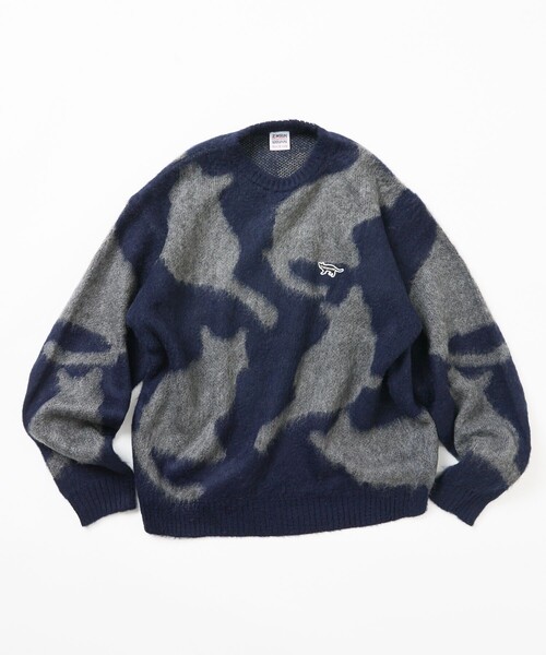 FREAK'S STORE(フリークスストア)の「CHOW DOWN/チャウダウン 限定展開 リラックスフィット ジャカード クルーネック モヘアタッチ シャギーニット / キャットモチーフ(ニット/セーター・メンズ・ブラック/ネイビー/ブラウン/チャコールグレー・SMALL/LARGE/MEDIUM)」の14枚目の写真